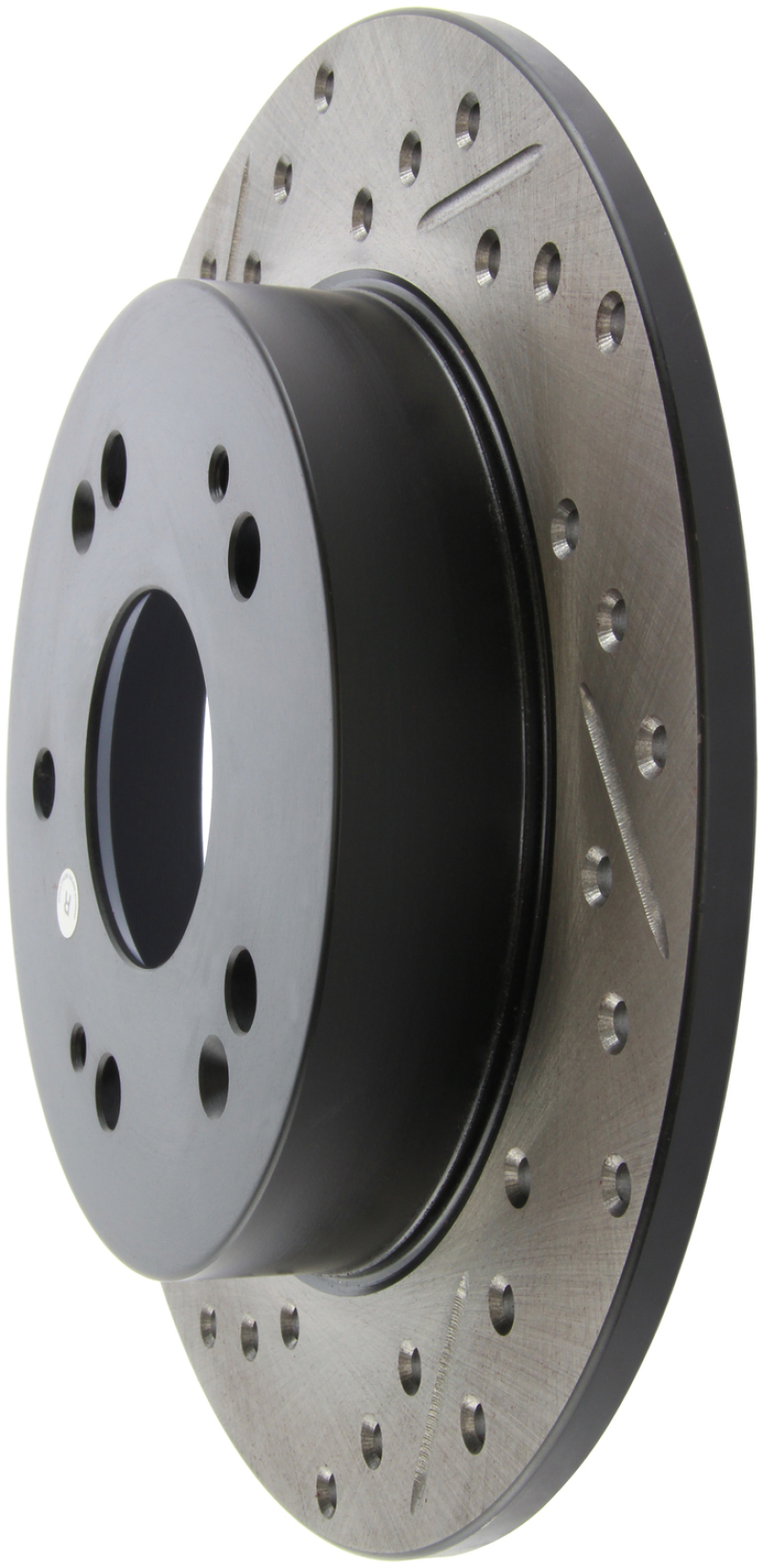 Honda Civic Brake Rotor (1) - Rear Right - Stoptech - Slotted & Drilled - Black - `06-`15