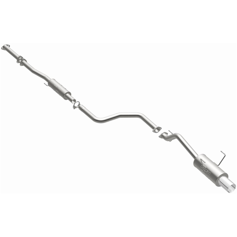 Honda Civic Performance Exhaust - Single Straight Passenger Side Rear - Magnaflow - Street Series Cat-Back - Polished - 1.6L - `92-`00