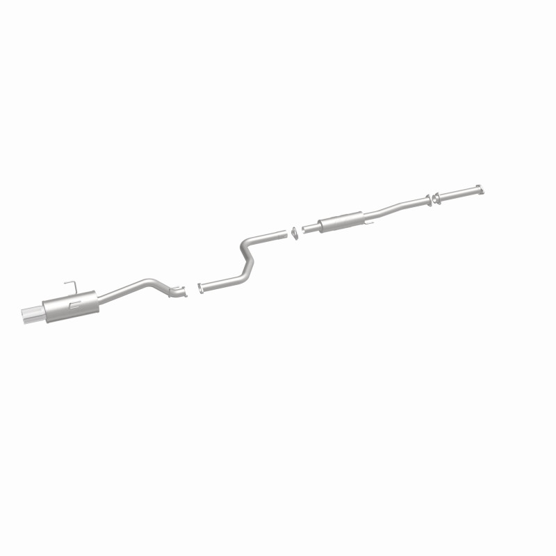 Honda Civic Performance Exhaust - Single Straight Passenger Side Rear - Magnaflow - Street Series Cat-Back - Polished - 1.6L - `92-`00
