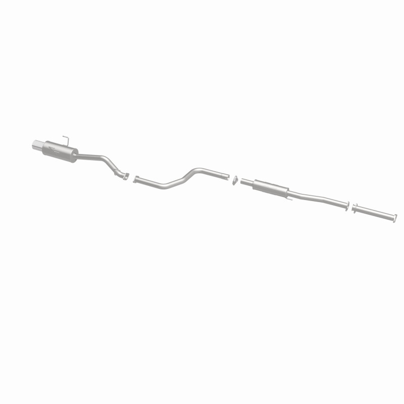 Honda Civic Performance Exhaust - Single Straight Passenger Side Rear - Magnaflow - Street Series Cat-Back - Polished - 1.6L - `92-`00