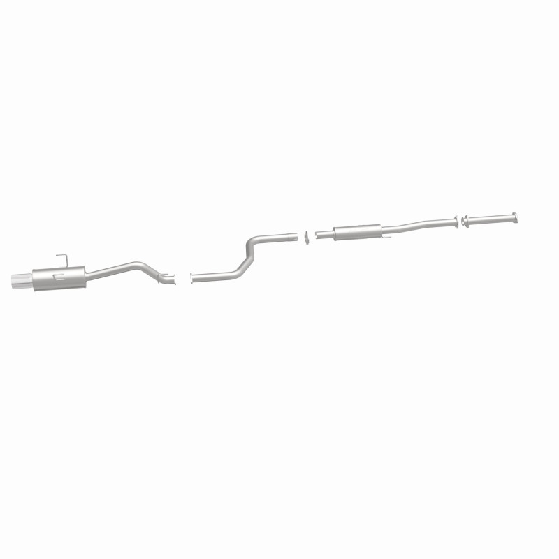 Honda Civic Performance Exhaust - Single Straight Passenger Side Rear - Magnaflow - Street Series Cat-Back - Polished - 1.6L - `92-`00