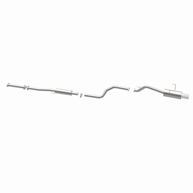Honda Civic Performance Exhaust - Single Straight Passenger Side Rear - Magnaflow - Street Series Cat-Back - Polished - 1.6L - `92-`00