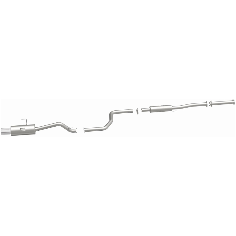 Honda Civic Performance Exhaust - Single Straight Passenger Side Rear - Magnaflow - Street Series Cat-Back - Polished - 1.6L - `92-`00