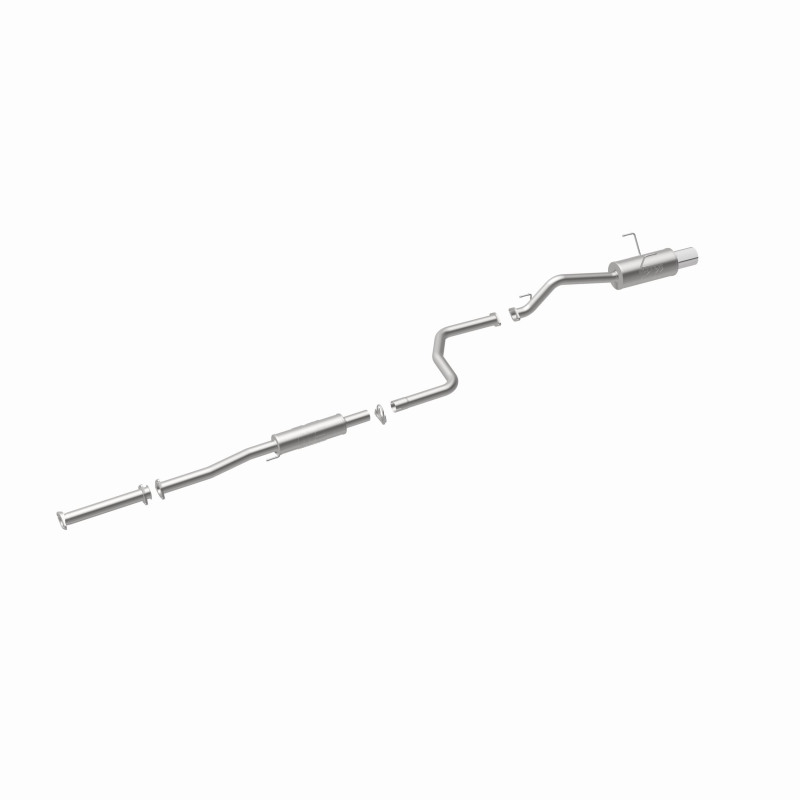 Honda Civic Performance Exhaust - Single Straight Passenger Side Rear - Magnaflow - Street Series Cat-Back - Polished - 1.6L - `92-`00