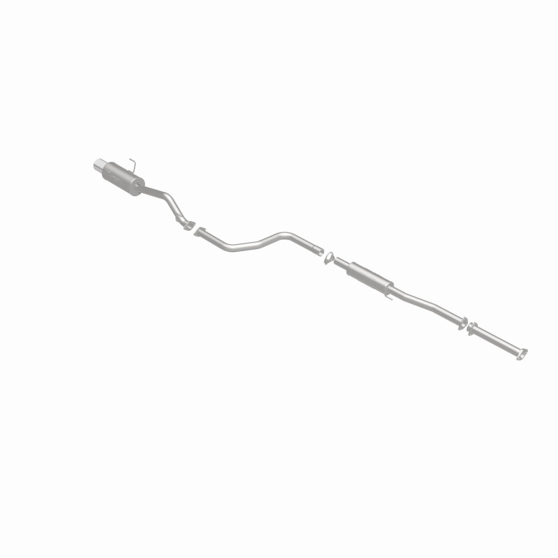 Honda Civic Performance Exhaust - Single Straight Passenger Side Rear - Magnaflow - Street Series Cat-Back - Polished - 1.6L - `92-`00