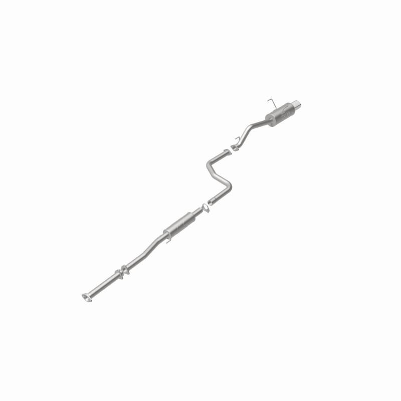 Honda Civic Performance Exhaust - Single Straight Passenger Side Rear - Magnaflow - Street Series Cat-Back - Polished - 1.6L - `92-`00