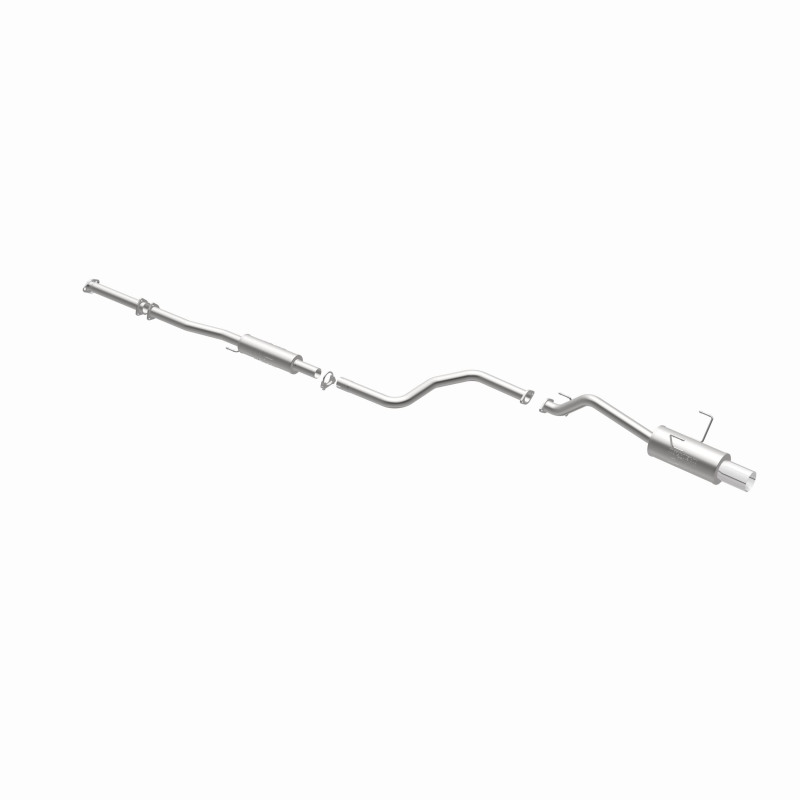 Honda Civic Performance Exhaust - Single Straight Passenger Side Rear - Magnaflow - Street Series Cat-Back - Polished - 1.6L - `92-`00