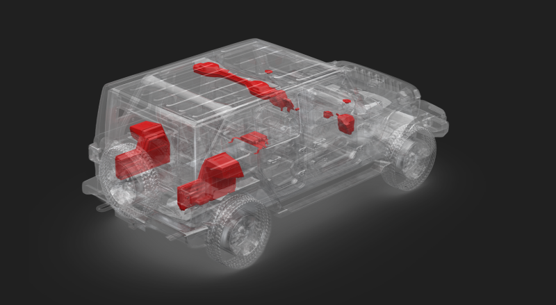 Jeep Wrangler JL Audio Kit - Rockford Fosgate UTV - Stage 5 - `18-`23