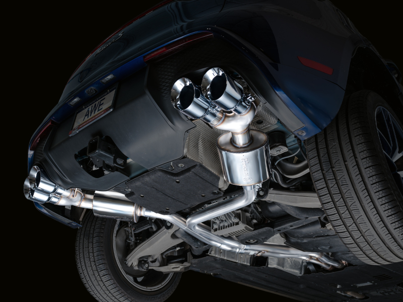 Porsche Macan Performance Exhaust - AWE Tuning - Touring Edition Catback - Chrome Silver - 2.9TT - 2022+