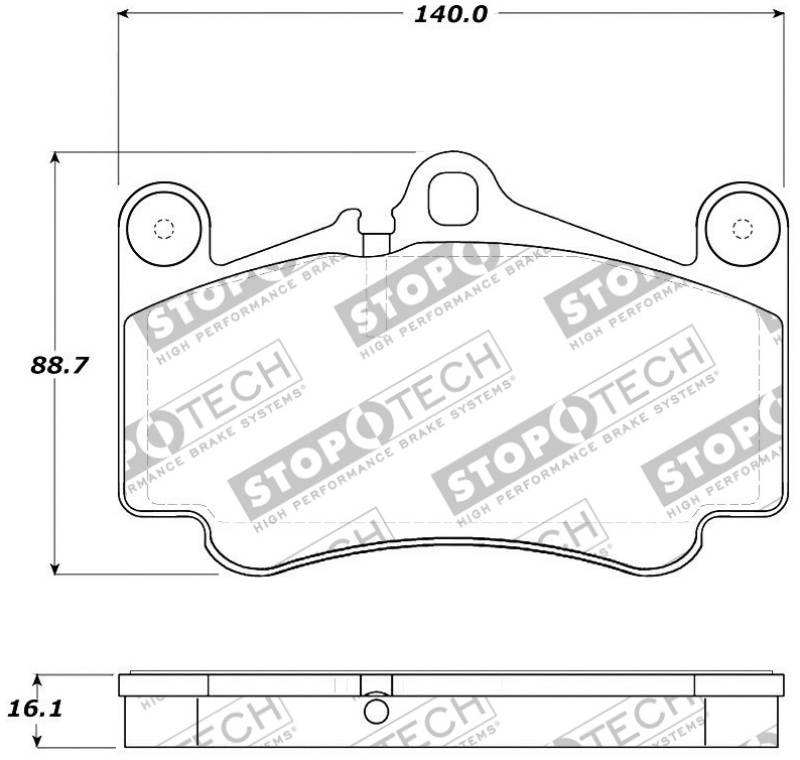 Porsche 911 Brake Pads - Stoptech - ST Street - `99-`12