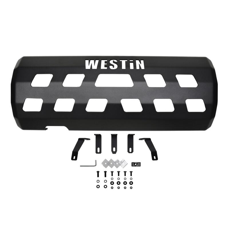 Jeep Wrangler JL Muffler Skid Plate - Westin - Textured Black - `18-`22