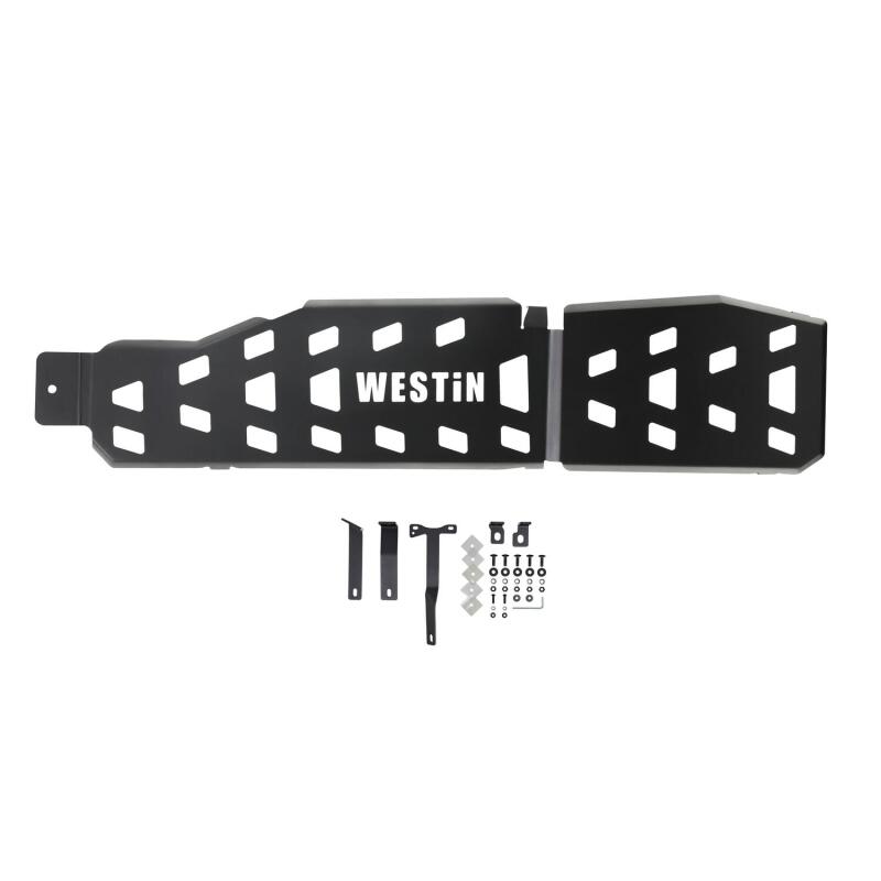 Jeep Wrangler JL Gas Tank Skid Plate - Westin - Textured Black - `18-`22
