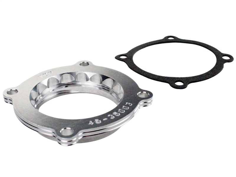 Jeep Wrangler JK Throttle Body Spacer - aFe - Silver Bullet - Silver - 3.6L - `12-`18