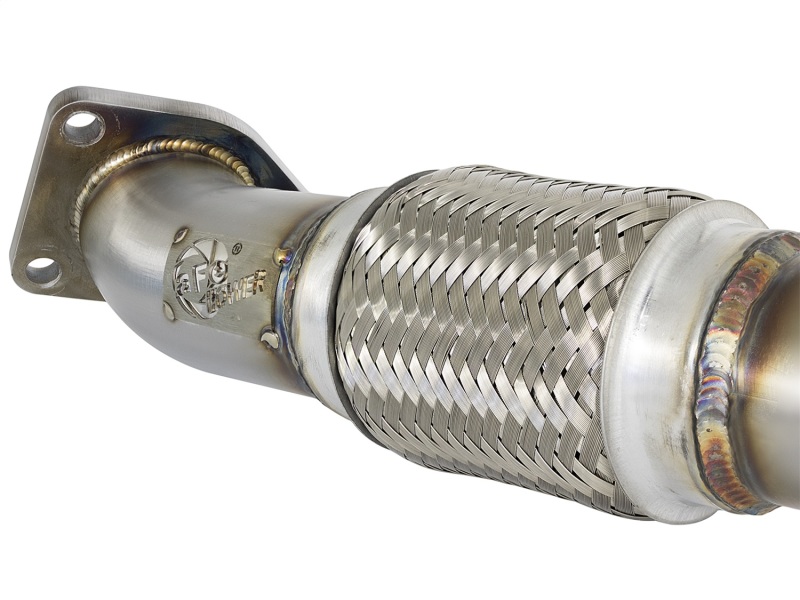 Honda Civic Performance Exhaust - Rear - aFe - Elite Twisted Steel 2.5in Rear Down-Pipe Mid-Pipe - 1.5L - `16-`17