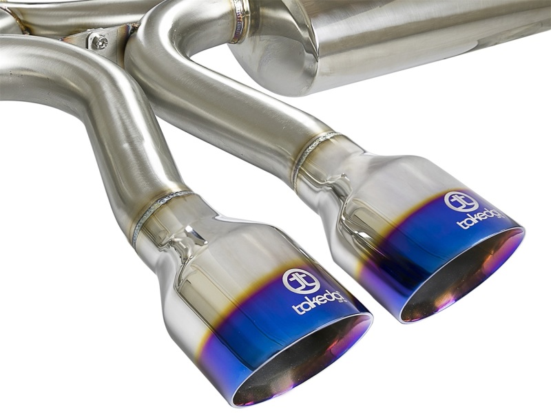 Honda Civic Performance Exhaust - Rear - aFe - Takeda 3in 304 SS Cat-Back - Blue - 1.5L - `17-`20