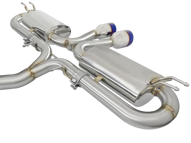 Honda Civic Performance Exhaust - Rear - aFe - Takeda 3in 304 SS Cat-Back - Blue - 1.5L - `17-`20