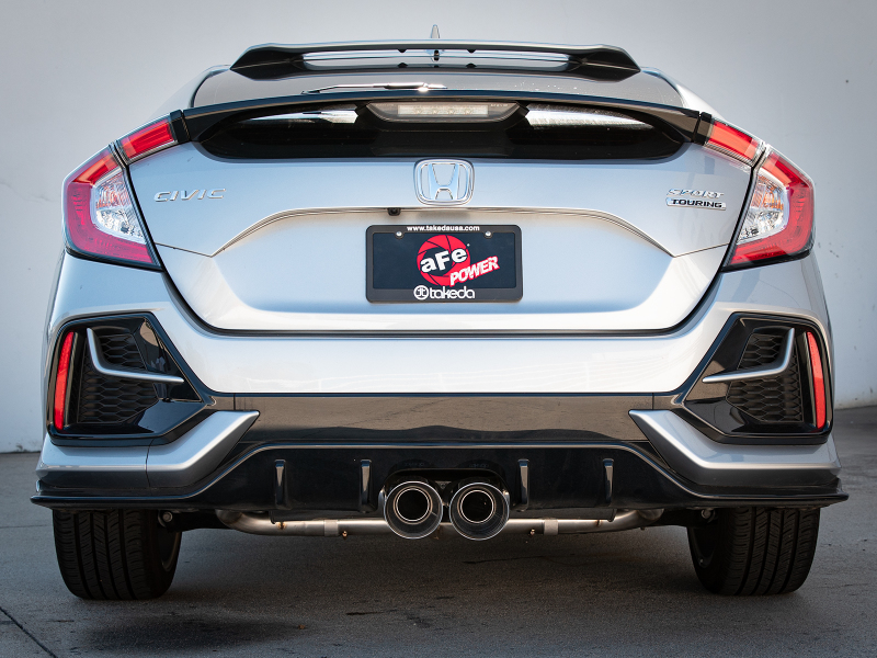 Honda Civic Performance Exhaust - aFe - Takeda 3in 304 SS Cat-Back - Polished - 1.5L - `17-`21