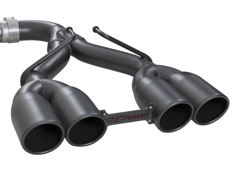 Jeep Wrangler JL Exhaust Cat Back - aFe - Rebel Series - Black - V6-3.6L - `18-`24