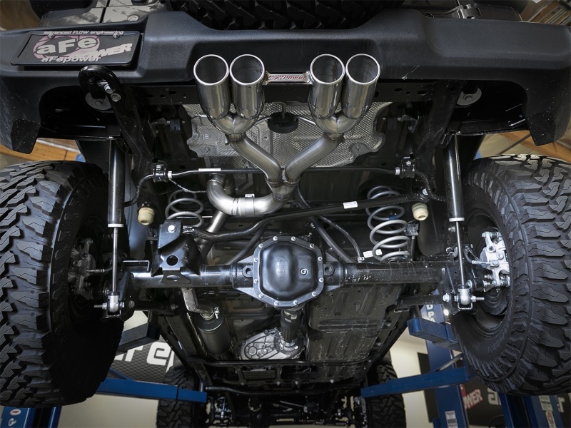 Jeep Wrangler JL Exhaust System - Rear - aFe - Rebel Series - Polished - V6-3.6L - `18-`24