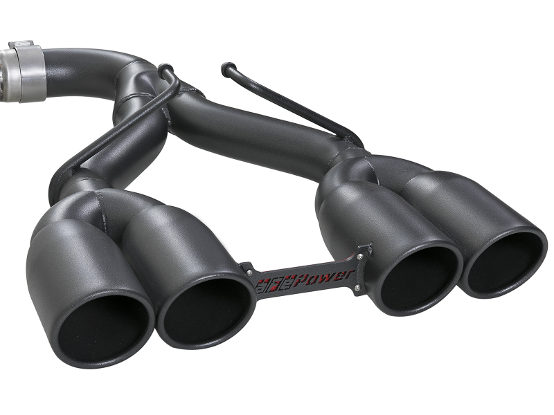 Jeep Wrangler JL Cat-Back Exhaust - Rear - aFe - Rebel Series - Black - 3.6L - `18-`24