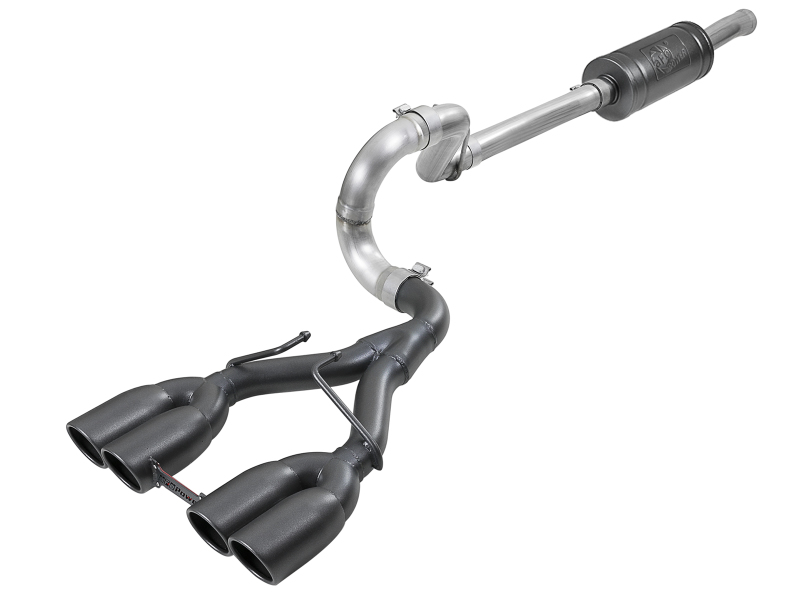 Jeep Wrangler JL Cat-Back Exhaust - Rear - aFe - Rebel Series - Black - 3.6L - `18-`24