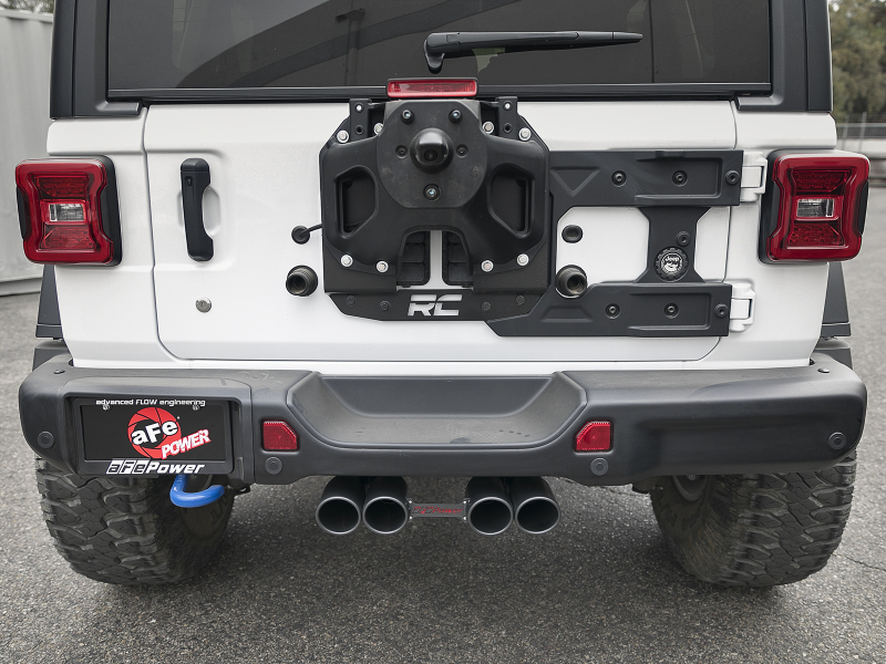 Jeep Wrangler JL Cat-Back Exhaust - Rear - aFe - Rebel Series - Black - 3.6L - `18-`24