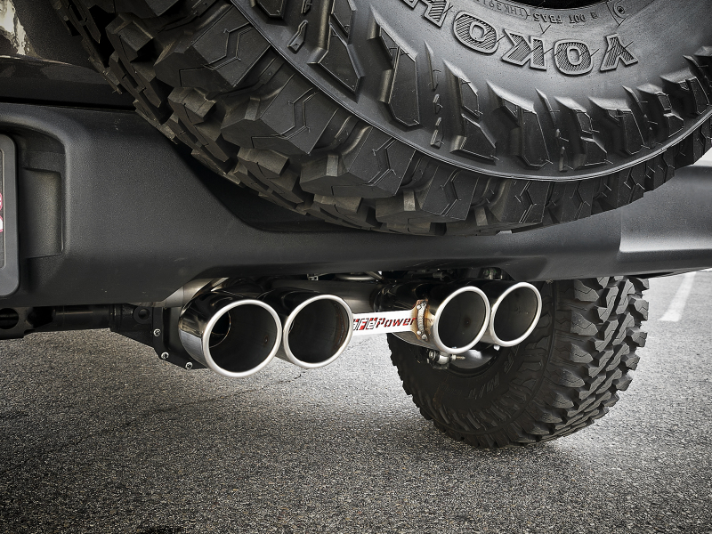Jeep Wrangler JL Exhaust Cat-Back - Rear - aFe - Rebel Series - 3.6L - `18-`20