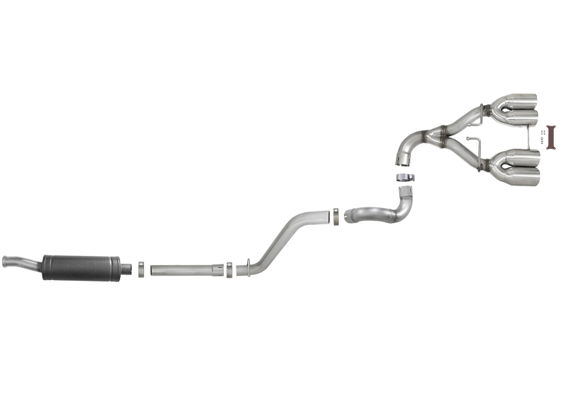 Jeep Wrangler JL Exhaust Cat-Back - Rear - aFe - Rebel Series - 3.6L - `18-`20