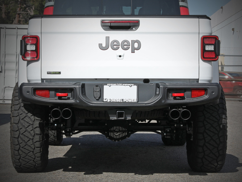 Jeep Gladiator Performance Exhaust - aFe - Vulcan Series, DPF-Back - Black - 3.0L - 2021+