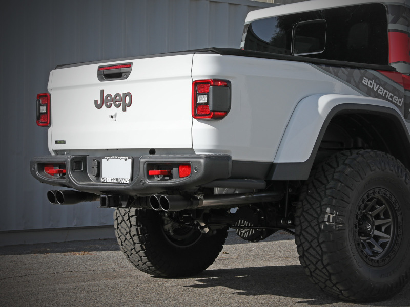 Jeep Gladiator Performance Exhaust - aFe - Vulcan Series, DPF-Back - Black - 3.0L - 2021+