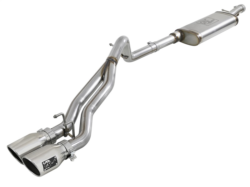 Jeep Wrangler JK Exhaust Cat Back - Rear - aFe - Rebel Series - Polished - V6 3.6/3.8L - `07-`18