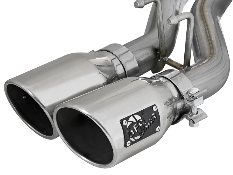 Jeep Wrangler JK Exhaust Cat Back - Rear - aFe - Rebel Series - Polished - V6 3.6/3.8L - `07-`18