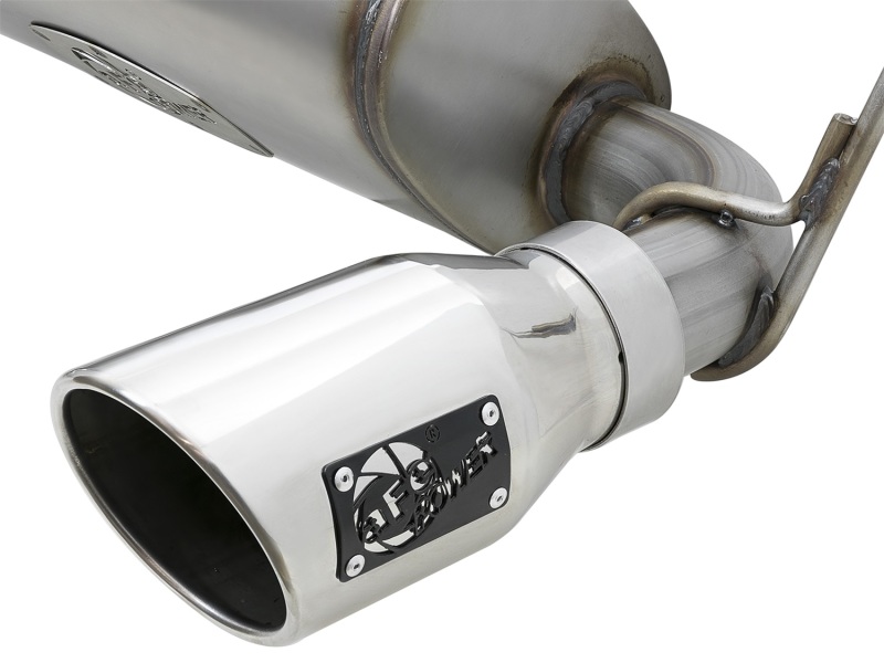 Jeep Wrangler JK Exhaust Cat Back - Rear - aFe - Rebel Series - Polished - V6 3.6L/3.8L - `07-`18