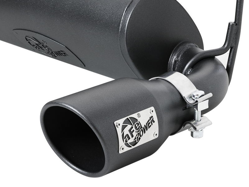 Jeep Wrangler JL Exhaust Cat Back - Rear - aFe - Rebel Series 2.5in 409 SS - Black - 3.6L - `18-`24