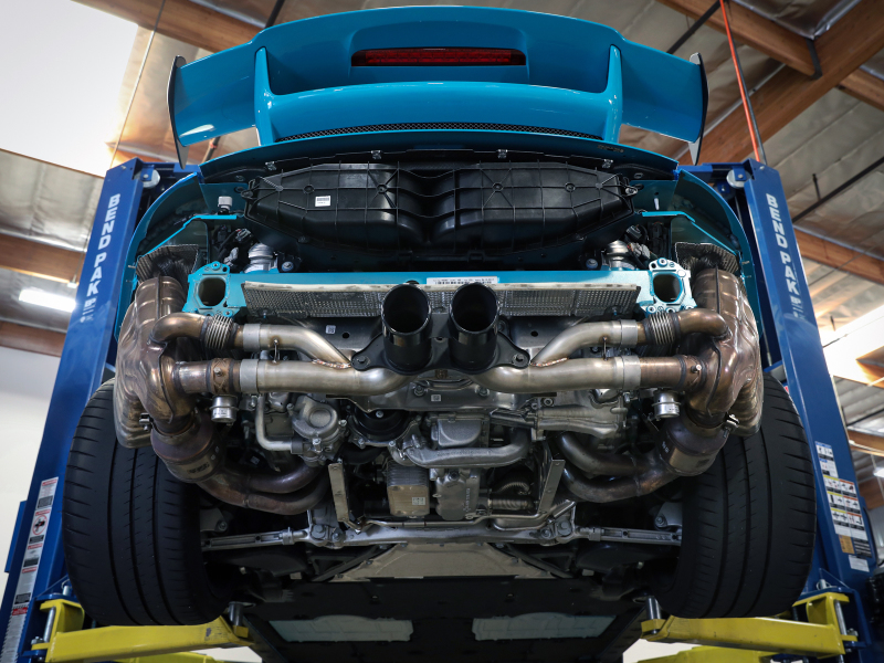 Porsche 911 Performance Exhaust - aFe - MACHForce XP 304 Stainless Secondary Muffler Delete Pipe - 3.8L/4.0L - `14-`19