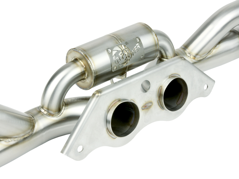 Porsche 911 Performance Exhaust - aFe - MACHForce XP 304 Stainless Secondary Muffler Delete Pipe - 3.8L/4.0L - `14-`19