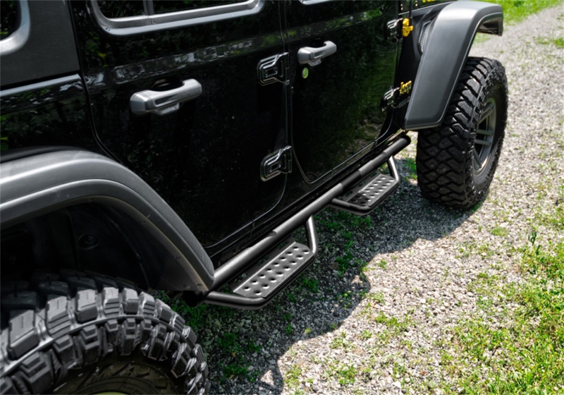 Jeep Wrangler JK Nerf Step - Full Length - N-Fab - RS - Textured Black - `07-`18