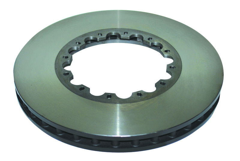 Porsche 911 Brake Rotor (1) - Front Left - DBA - 5000 Series Slot Rotor w/Blk Hat - Black - `03-`09