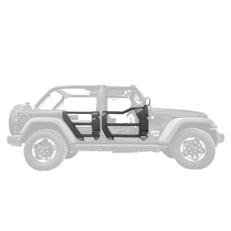 Jeep Wrangler JK Trailline Tube Doors - Front - Go Rhino - Replacement - Black - `07-`18