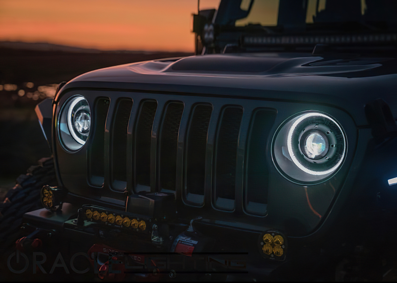Jeep Gladiator Headlight Assemblies - ORACLE Lighting - Oculus Bi-LED - Matte Blk