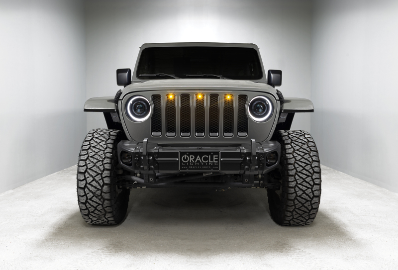 Jeep Gladiator Headlight Assemblies - ORACLE Lighting - Oculus Bi-LED - Matte Blk