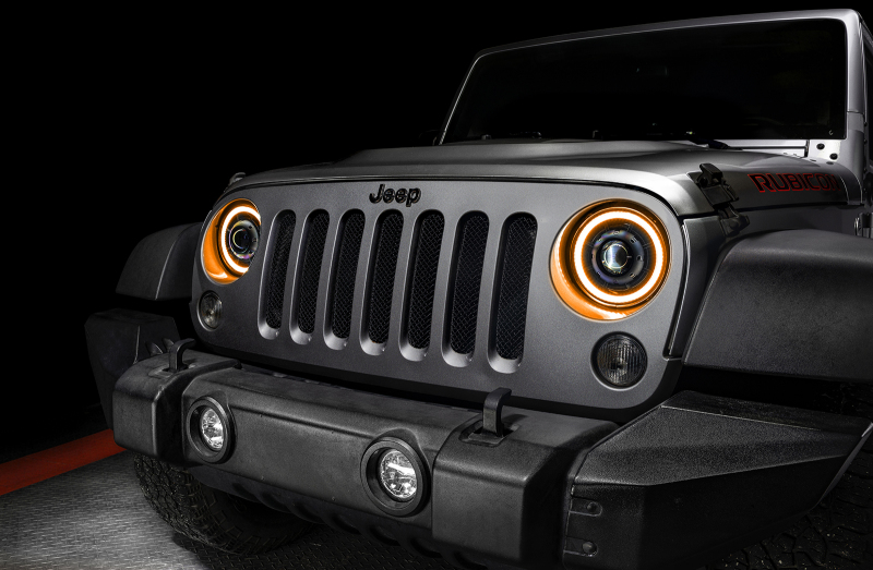 Jeep Wrangler JK Projector Headlights - ORACLE Lighting - Oculus 7in Switchback Bi-LED - `07-`18