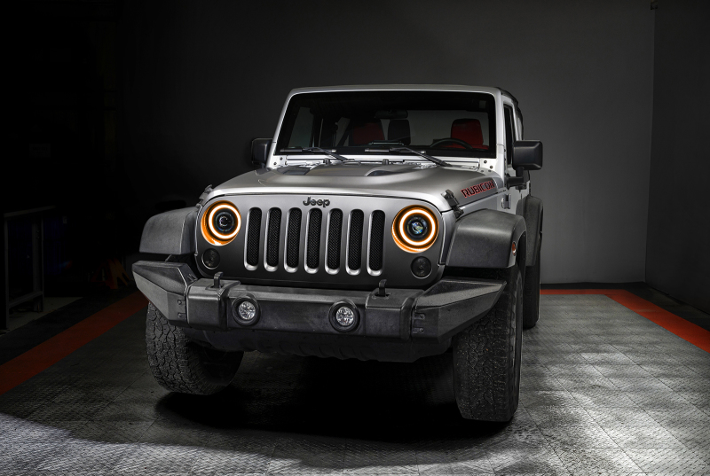 Jeep Wrangler JK Projector Headlights - ORACLE Lighting - Oculus 7in Switchback Bi-LED - `07-`18