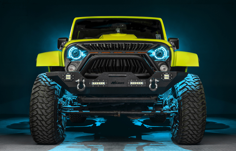 Jeep Wrangler JK Projector Headlights - ORACLE Lighting - ColorSHIFT BiLED - `07-`18