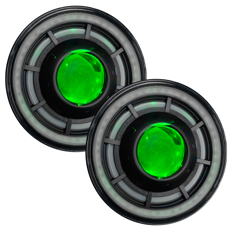 Jeep Wrangler JK Projector Headlights - ORACLE Lighting - ColorSHIFT BiLED - `07-`18