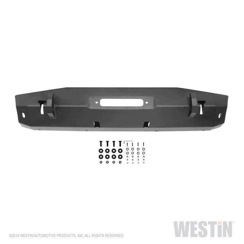 Jeep Wrangler JK Stubby Front Bumper - Front - Westin - WJ2 - Textured Black - `07-`18