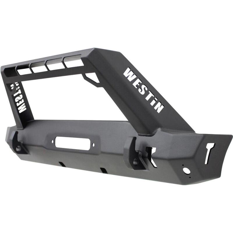 Jeep Wrangler JL Stubby Front Bumper - Front - Westin - LED Light Bar Mount - Textured Black - `18-`19