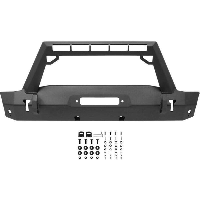 Jeep Wrangler JL Stubby Front Bumper - Front - Westin - LED Light Bar Mount - Textured Black - `18-`19