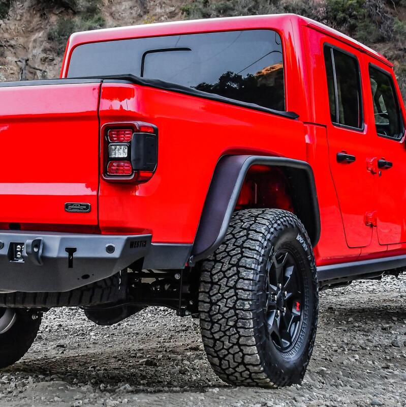 Jeep Gladiator Tube Fenders - Rear - Westin - Snyper - Textured Black - 2020+