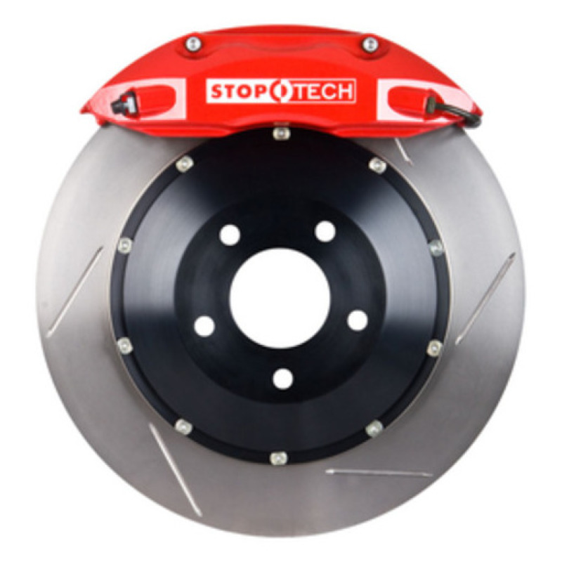 Porsche 911 Brake Kit - Front - Stoptech - Drilled Two-Piece AeroRotors + StopTech Street Performance Pads + StopTech Calipers - Red - `98-`05